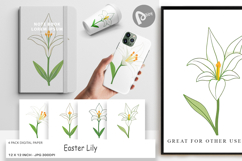 Digital Paper Easter Lily Product Image 1