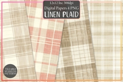 Easter Linen Plaid Digital Paper Product Image 1