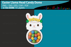 Easter Llama Head Candy dome Product Image 2