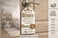 Easter Magic Key Door Hangers Bundle Laser Cut. Easter SVG Product Image 13