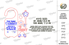 Easter Magic Key Door Hanger Laser Cut. Door Knob Tag SVG Product Image 2