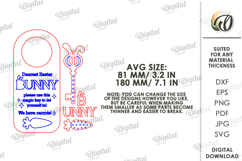 Easter Magic Key Door Hanger Laser Cut. Door Knob Tag SVG Product Image 2