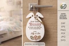 Easter Magic Key Door Hanger Laser Cut. Door Knob Tag SVG Product Image 1