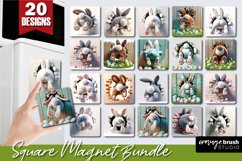 Easter Magnet Sublimation Bundle Easter Bunny Fridge Magnet