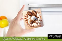 Easter Magnet Sublimation Bundle Easter Bunny Fridge Magnet