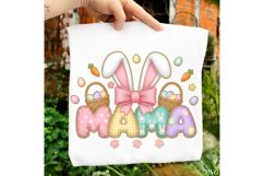 Easter Mama Bow Bunny Crochet Png - Mama Bow Bunny Crochet Product Image 1