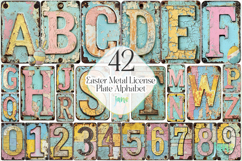 Easter Metal License Plate Alphabet Product Image 1