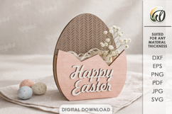 Easter Mini Gift Box Laser Cut. Storage Box SVG Product Image 1