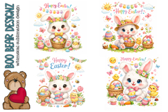 Easter Sunday Bunny Clipart Product Image 1