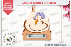 Easter Duck Money Holder Laser Cut. Easter Gift SVG Product Image 1