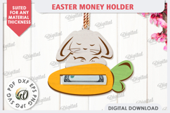 Easter Bunny Money Holder Laser Cut. Easter Gift SVG Product Image 1