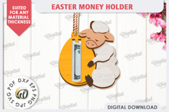 Easter Sheep Money Holder Laser Cut. Easter Gift SVG Product Image 1
