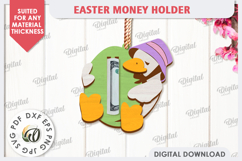 Easter Duck Money Holder Laser Cut. Easter Gift SVG Product Image 1