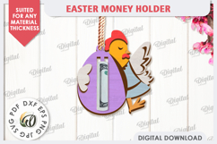 Easter Chicken Money Holder Laser Cut. Easter Gift SVG Product Image 1