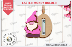 Easter Gnome Money Holder Laser Cut. Easter Gift SVG Product Image 1