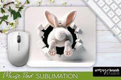 Easter Mousepad Sublimation Bundle - 3D Bunny Hole in Wall