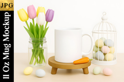 Easter Sublimation Mug Mockup | Spring Coffee Cup JPG Product Image 2