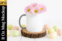 Easter Sublimation Mug Mockup | Spring Coffee Cup JPG Product Image 2
