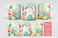 Easter mug wrap, cute bunny mug design Product Image 2