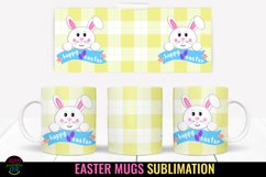 EASTER MUGS SUBLIMATION DESIGN  I HAPPY EASTER MUG WRAPS PNG