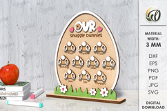 Easter Name Chart Laser Cut. Family Name Board. Name Signs Product Image 1