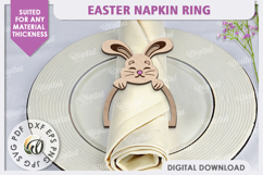 Easter Wooden Napkin Rings LaserCut Bundle. Easter Decor SVG Product Image 2