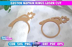 Easter Napkin Rings Laser Cut Bundle, Easter Table Decor SVG Product Image 3