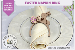 Easter Wooden Napkin Rings LaserCut Bundle. Easter Decor SVG Product Image 11