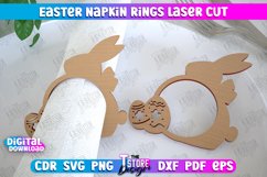 Easter Napkin Rings Laser Cut Bundle, Easter Table Decor SVG Product Image 12