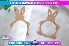 Easter Napkin Rings Laser Cut, Easter Table Decor SVG Design Product Image 1