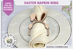 Easter Wooden Napkin Rings LaserCut Bundle. Easter Decor SVG Product Image 4