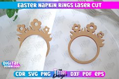 Easter Napkin Rings Laser Cut Bundle, Easter Table Decor SVG Product Image 5