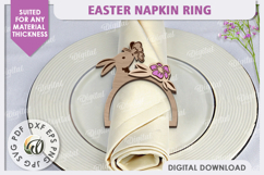 Easter Wooden Napkin Rings LaserCut Bundle. Easter Decor SVG Product Image 5