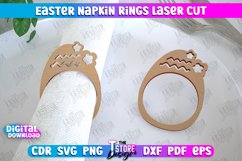 Easter Napkin Rings Laser Cut Bundle, Easter Table Decor SVG Product Image 7