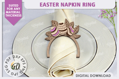 Easter Wooden Napkin Rings LaserCut Bundle. Easter Decor SVG Product Image 6