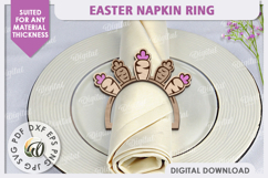 Easter Wooden Napkin Rings LaserCut Bundle. Easter Decor SVG Product Image 7
