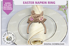 Easter Wooden Napkin Rings LaserCut Bundle. Easter Decor SVG Product Image 8