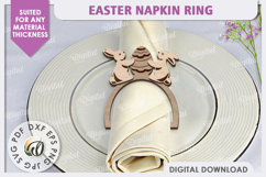 Easter Wooden Napkin Rings LaserCut Bundle. Easter Decor SVG Product Image 9