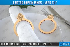 Easter Napkin Rings Laser Cut Design, Egg Napkin Holder SVG Product Image 1
