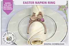Easter Wooden Napkin Rings LaserCut Bundle. Easter Decor SVG Product Image 10