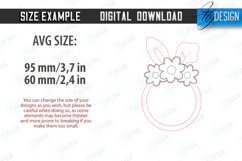 Easter Napkin Rings Lasercut Design, Bunny Napkin Holder SVG Product Image 2
