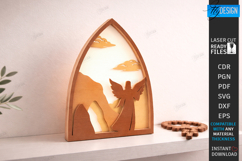Easter Night Light Laser Cut | Religious LED Light SVG | CNC Product Image 1