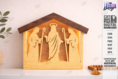 Easter Night Light Laser Cut | Religious LED Light SVG | CNC Product Image 1