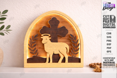 Easter Night Light Laser Cut | Religious LED Light SVG | CNC Product Image 1