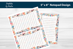 Easter bunny printable notepad template, Digital memo pad Product Image 2
