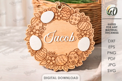 Personalized Easter Ornaments Bundle Laser Cut. Easter SVG Product Image 2