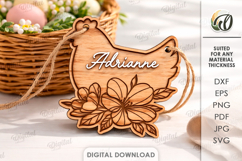 Personalized Easter Ornaments Bundle Laser Cut. Easter SVG Product Image 6