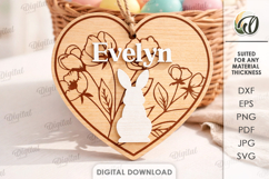 Personalized Easter Ornaments Bundle Laser Cut. Easter SVG Product Image 7