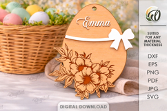 Personalized Easter Ornament Laser Cut. Easter Ornament SVG Product Image 1