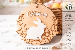 Personalized Easter Ornament Laser Cut. Easter Ornament SVG Product Image 1